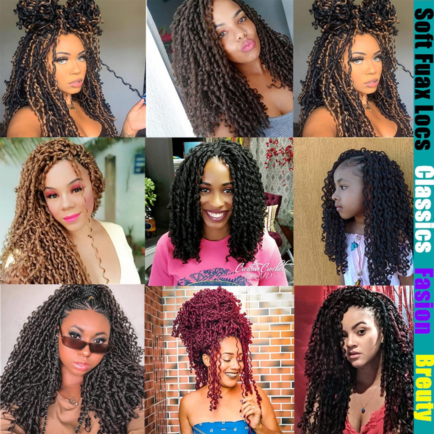 ZQIAN BEAUTY Urban Soft Dread Crochet Hair - 4 Packs Straight Faux Locs Crochet Hair Soft Dreadlocks Locs Crochet Soft Locs Faux Locs Braids 2 STYLE in ONE (4 Packs,#4-30)