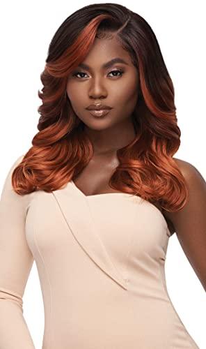 Outre Outre Melted Hairline Lace Front Wig Frontal Effect Hairline No Plucking Required Baby Hairs Included Pre Attached Wide Elastic Band HD Transparent Lace DIVINE (1B)
