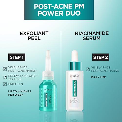 LOral Paris L\'Oreal Paris Bright Reveal Exfoliant Peel + Niacinamide Serum, 1 kit