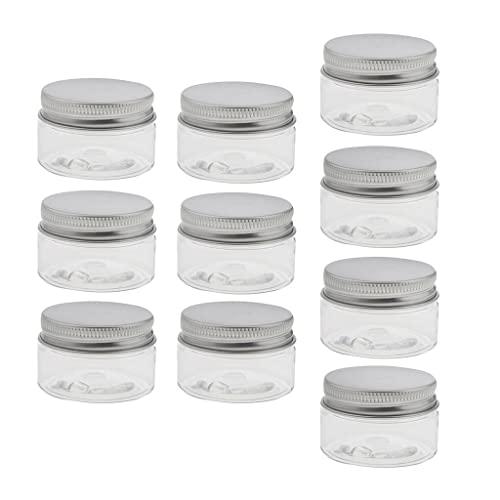 Jojomis Jojomis 30ml-120ml Empty Cosmetic Pots Lip Balm Container Jar Aluminum Tins 10 Packs - Clear, 30ml
