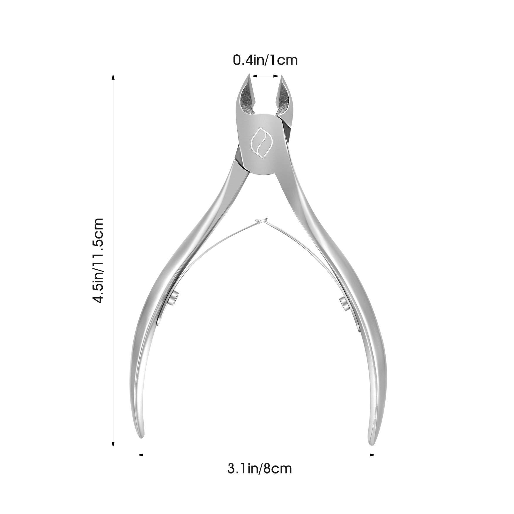 FERYES FERYES Toenail Clippers for Ingrown,Thick Toenails, 4R13 Stainless Steel Large Handle Fingernail Clipper,Nail Clipper - Silver