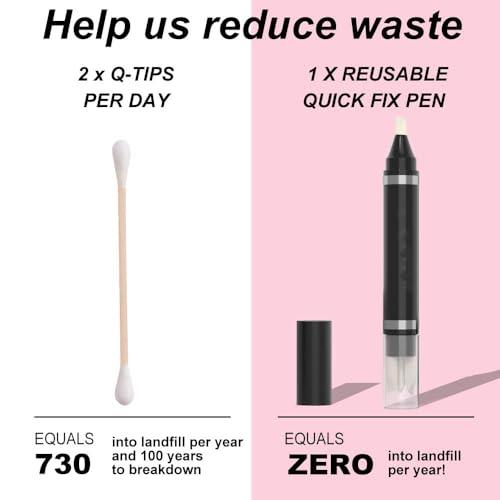 Easilydays Easilydays Eye Makeup Remover Pen, Makeup Remover Eraser Stick Corrector Stick Lipstick Eyeliner Eraser for Instant Touch Up Correction, Mascara Smudges Correction,Travel-Friendly Makeup Removing Pen With 3 Replacement Heads