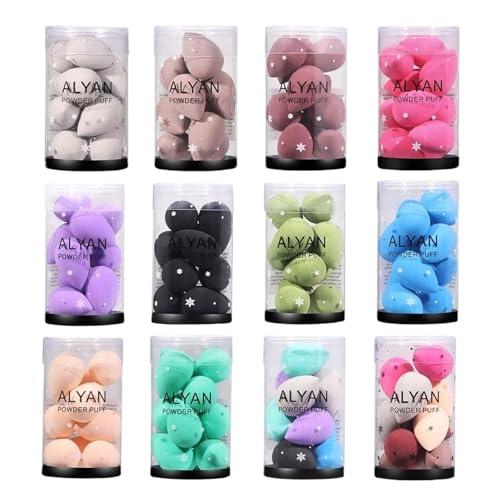 UNGMUQDD 10pcs Makeup Blender Cosmetic Puff Dry and Wet Sponge Mini Beauty Egg Cushion Foundation Powder Beauty Tool Make Up Accessories(11)
