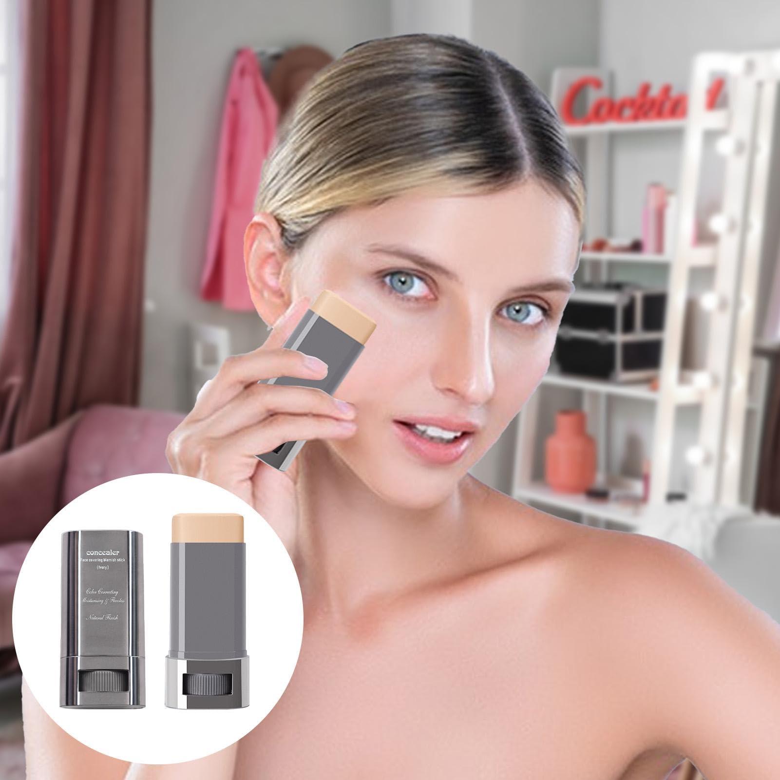 Hoghaki Under Eye Concealer Stick, Concealer for Dark Circles, Under Eye Full Coverage Concealer, 30g Waterproof Blemish Concealer Stick, Long-Lasting Cover up Makeup Concealer