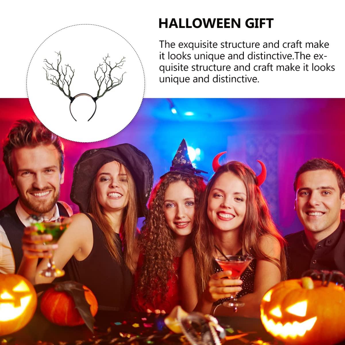 Beaupretty Beaupretty Antler Headband, Simulate Tree Branch Hair Band Forest Elk Horn Headpiece for Halloween Christmas Cosplay Party