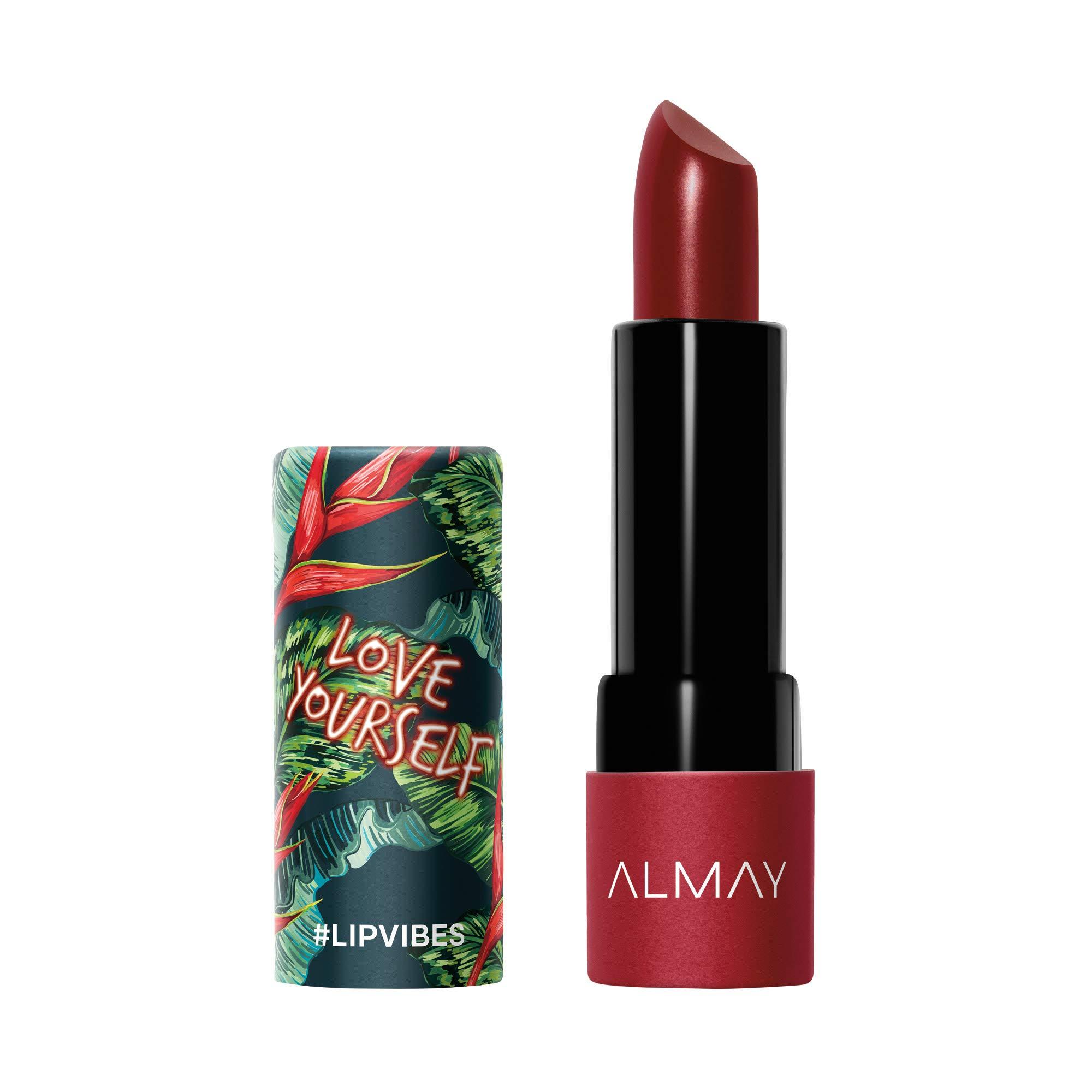 Almay Almay Lip Vibes Lipstick with Vitamin E Oil & Shea Butter, Matte Cream Finish, Hypoallergenic, Love Yourself, 0.14 Oz (Pack of 2)