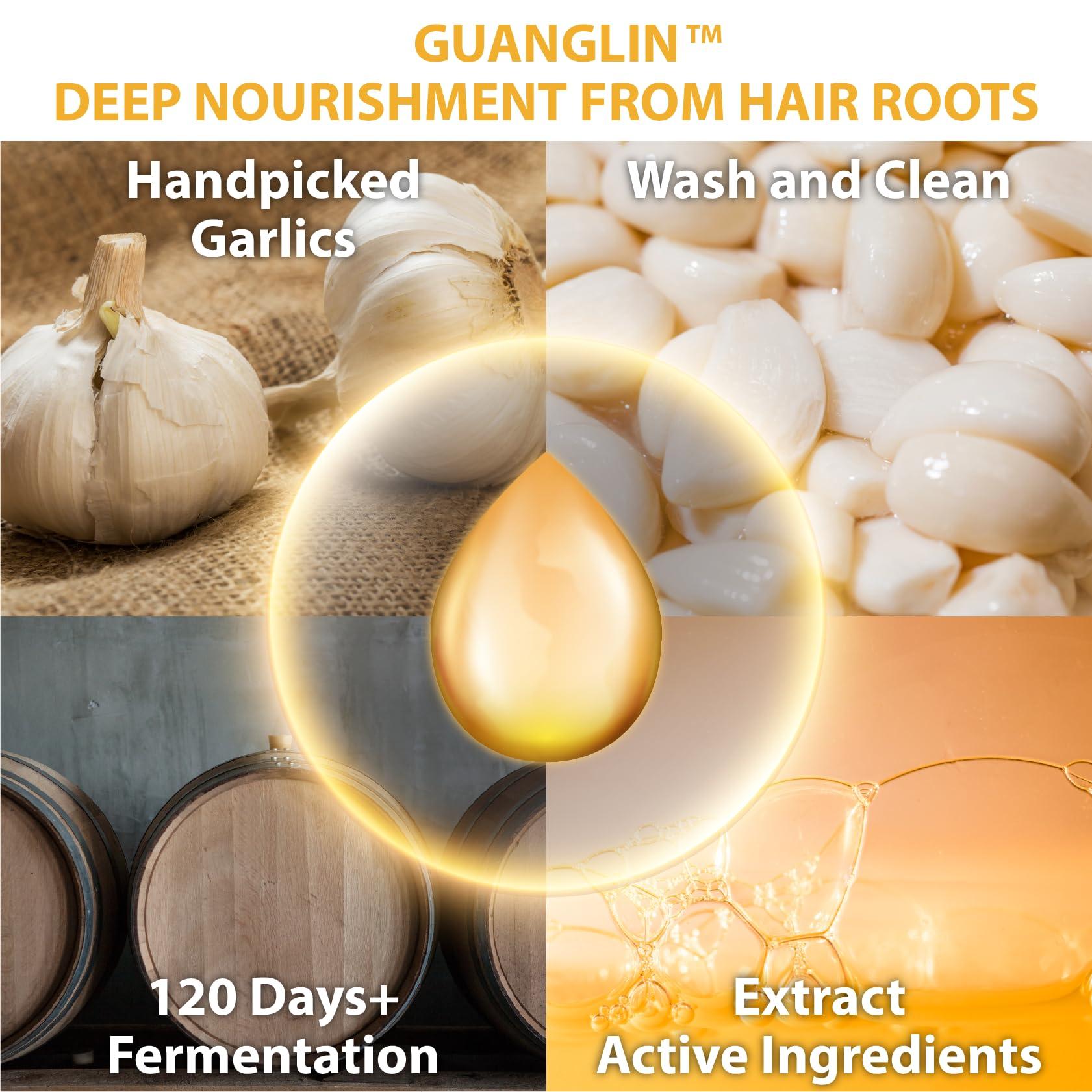 CONTIN CONTIN Garlic Shampoo for Oily Sensitive Hair, Natural Scalp Treatment for Hair Loss and Hair Growth, Anti-Thinning and Anti-Dandruff for Thicker Fuller Hair, Follicle Clarifying, Roots Strengthening, Unscented Hair Care Products for Men and Women, 1