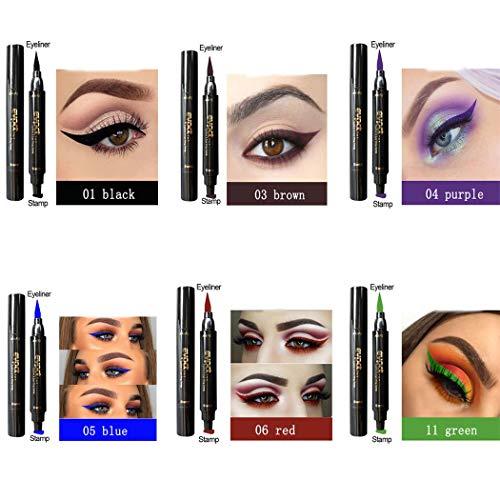 Edanta Edanta Matte Eyeliner Stamp Highly Pigmented Eye Liner Waterproof Sweatproof Eyeliners Long Lasting Sparkling Eyes Makeup for Party Cosplay Prom Pack of 1 (Z-Blue)