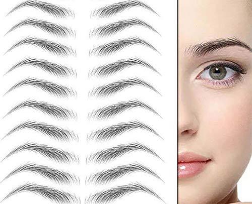 BesYouSel BesYouSel 10 Sheet Eyebrow Stickers Eye Brow Makeup Decals Eyebrow Transfers Stickers Natural Waterproof Bionic Eyebrow Natural Eyebrow Makeup Tool Long Lasting Eyebrow Sticker for Women Lady,Black