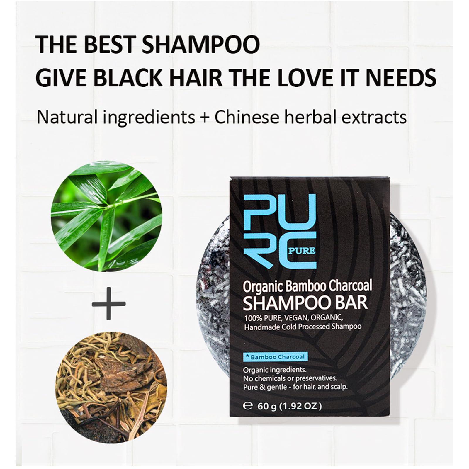 Maidlure Maidlure Hair Reverse Bar, Organic Bamboo Charcoal Shampoo Soap, Hair Darkening Shampoo Bar (2 pcs)