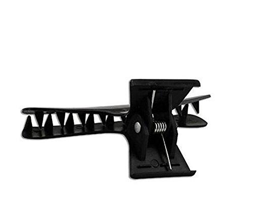 ericotry 12 Black Hairdressers Butterfly Hair Style Styling Hair Clamps Salon Section Clips Clasps Claw Barrettes Hairdressing Salon Tool