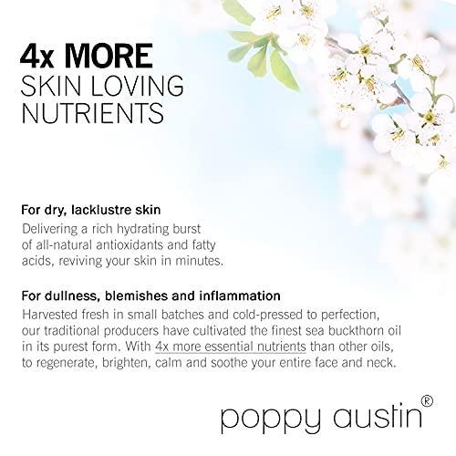 poppy austin poppy austin 60mL Organic Sea Buckthorn Oil - 100% Pure Cold-pressed, Triple Purified Seabuckthorn Oil Vegan & Cruelty-Free Sea Buckthorn Berry Oil, For Dry, Sensitive, Hormonal Skin