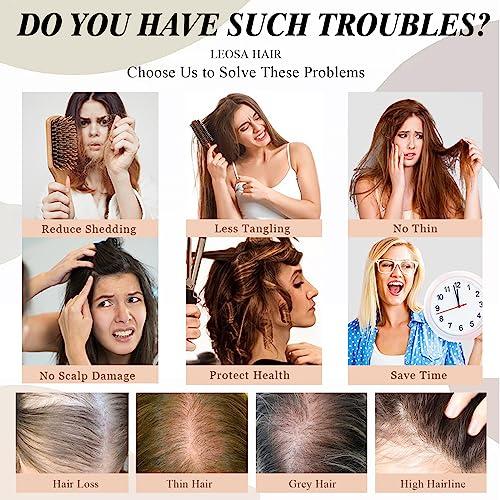 LEOSA LEOSA Short Grey Wig With Curtain Bangs BoB Layered Silver Grey Wigs for Women BOB Layered Wigs Pixie Cut Layered Wig Hair Synthetic Hair Wigs With Daily Use (Grey#)