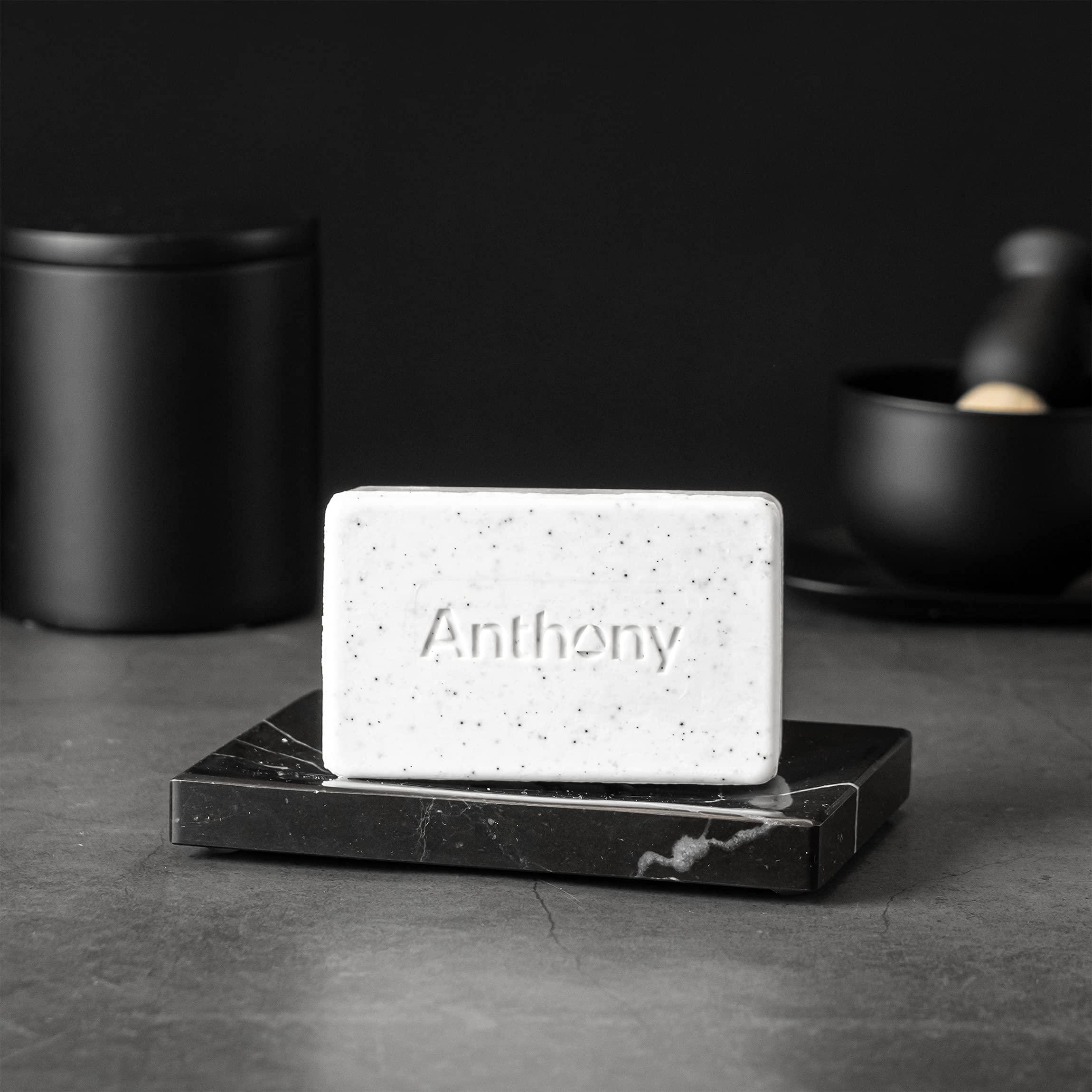 Anthony Anthony Men\'s Exfoliating Soap Bar, Grapefruit Scent, 5 Oz - Infused with Cucumber Extract, Jojoba, Shea Butter, Squalane & Coconut Oils for Moisturizing, Exfoliating & Refreshing Body Skin