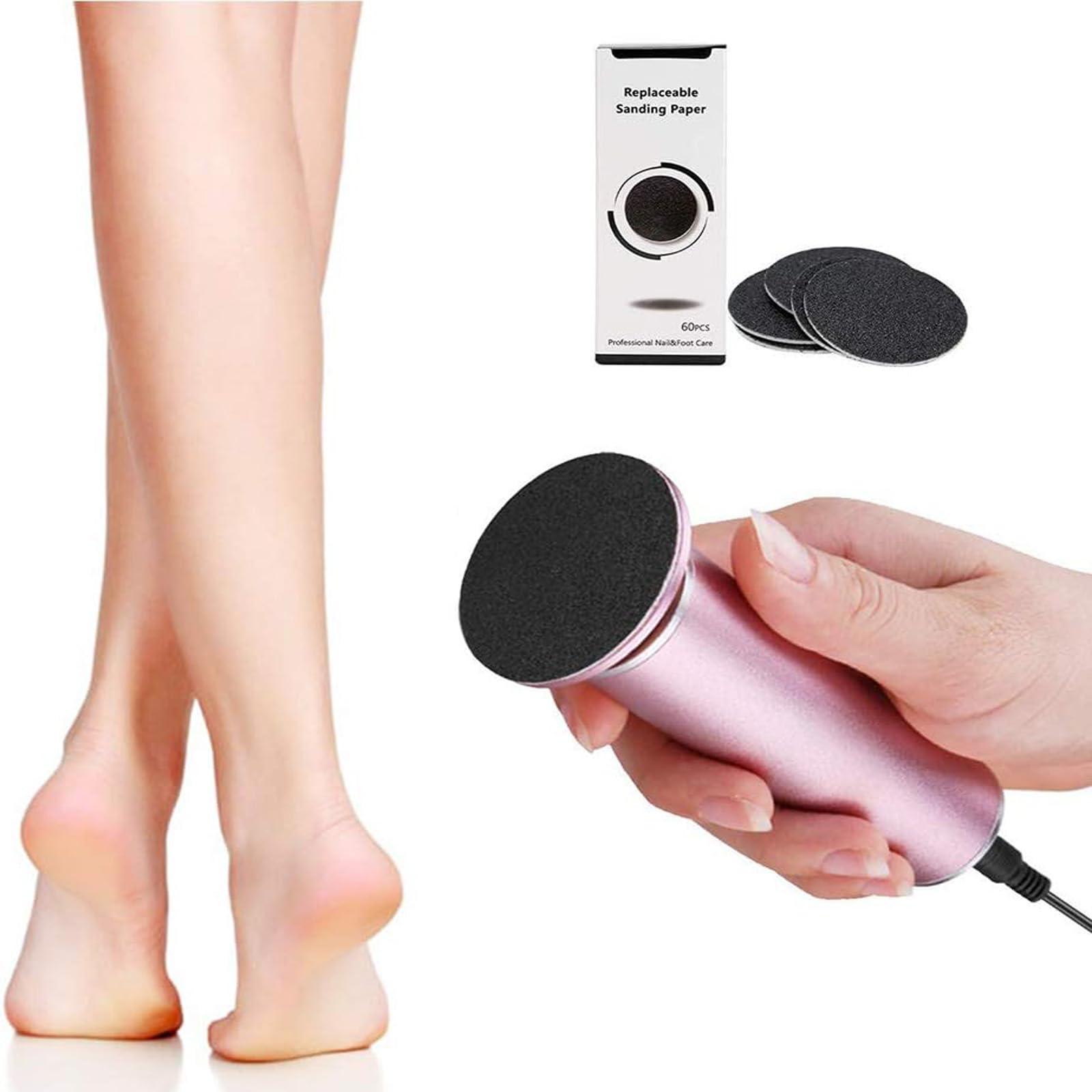 Ravifun Electric Callus Remover, Ravifun Foot File Pedicure Tool with Speed Controller and 60pcs Replacement Sandpaper Disk for Men Women Dead Dry Crack Skin Calluses
