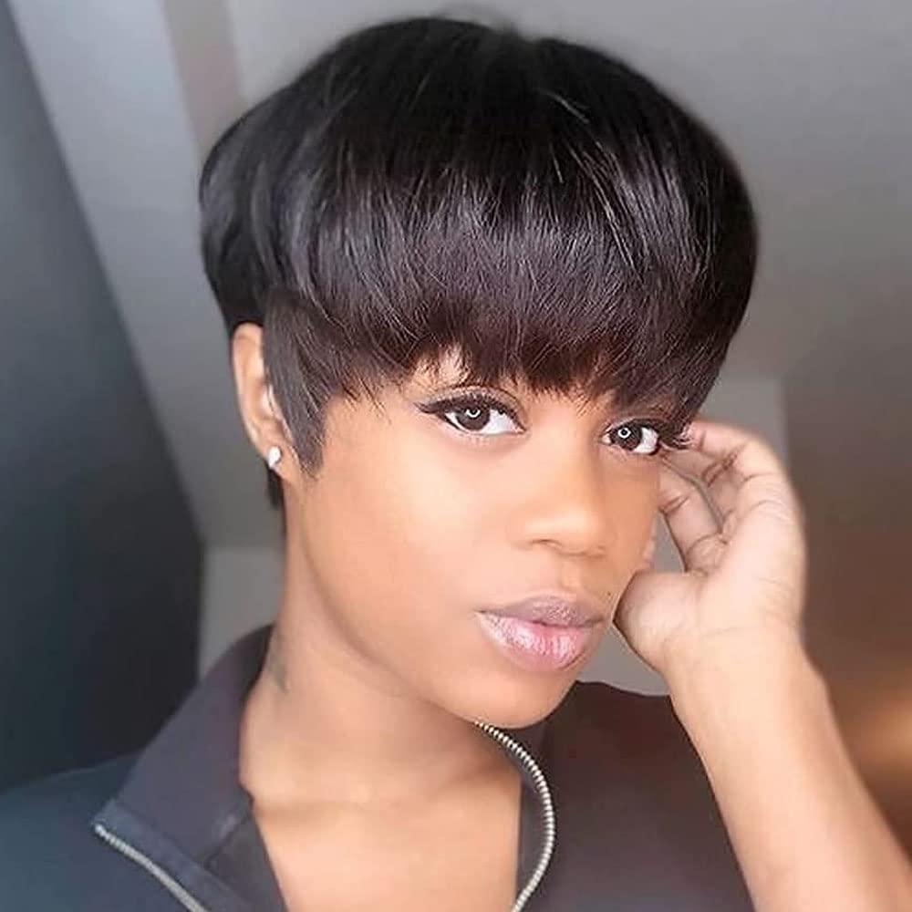 HOTKIS HOTKIS Pixie Cut Wig Human Hair Short Human Hair Wigs for Black Women Human Hair Short Cut Wigs