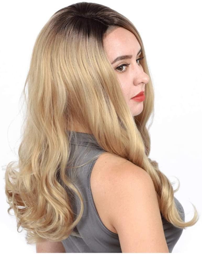 ZAEGO ZAEGO Cosplay Hair Wig Golden Front Lace Wig, Looks Natural, Slightly Curly Hair, Durable Material For Daily Use Closure Wigs Hair