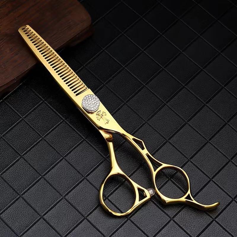 SKipdr Hair Cutting Scissors, Salon 6.0 Professional Hair Scissors Hairdressing Scissor Cutting Thinning Barber Shears Set