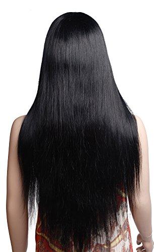 Mike & Mary Mike & Mary® Virgin Hair Grade 8A Top Brazilian Straight Hair Lace Front Wigs for Black Women with Baby Hair Human Hair Lace Wigs (26inch, #1b)