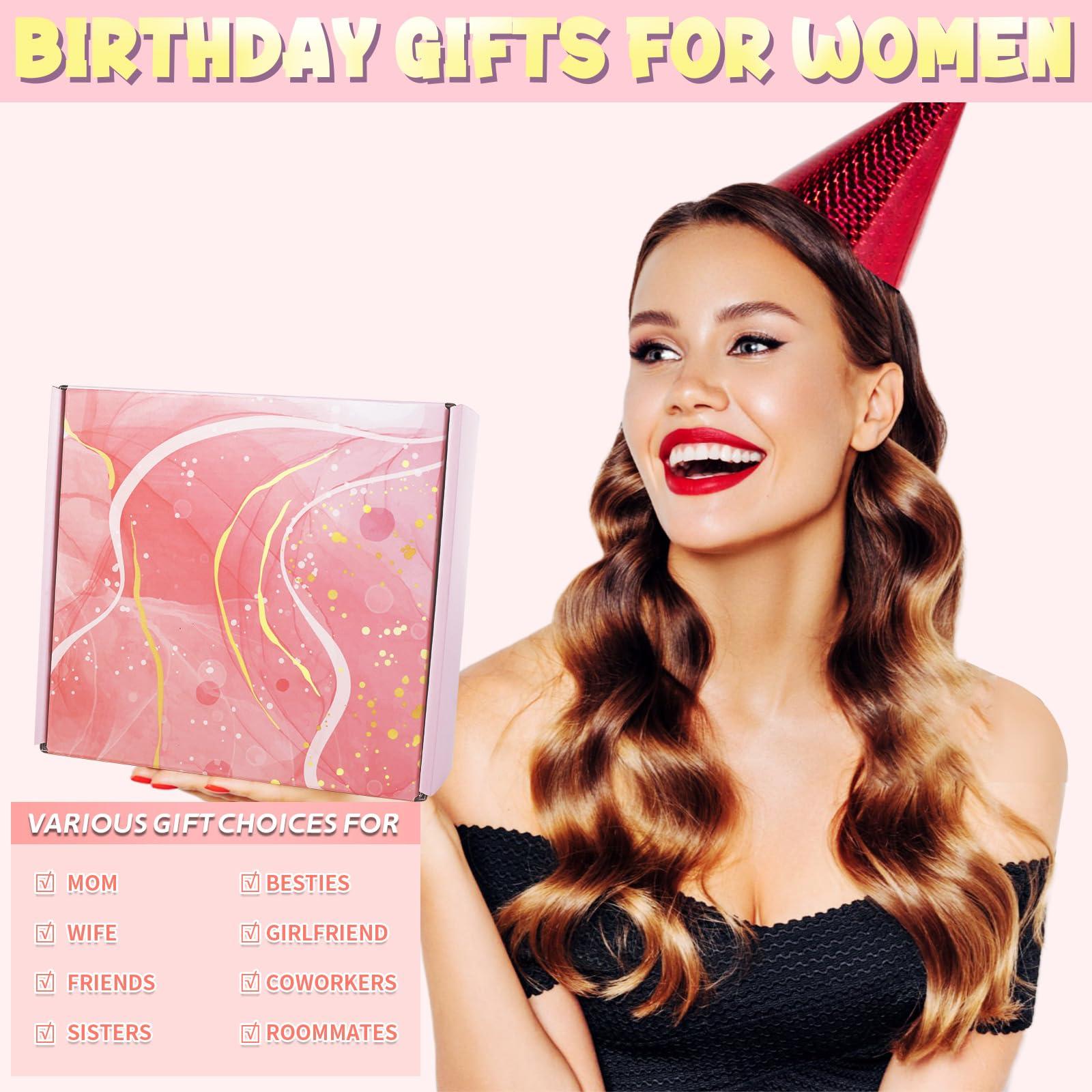 Wind in Hand Birthday Gifts for Women: Happy Birthday Bath Gift Basket Relaxing Spa Gift Basket for Mom Her Sis Wife Girlfriend-Gift Set Idea for Women Who Have Everything