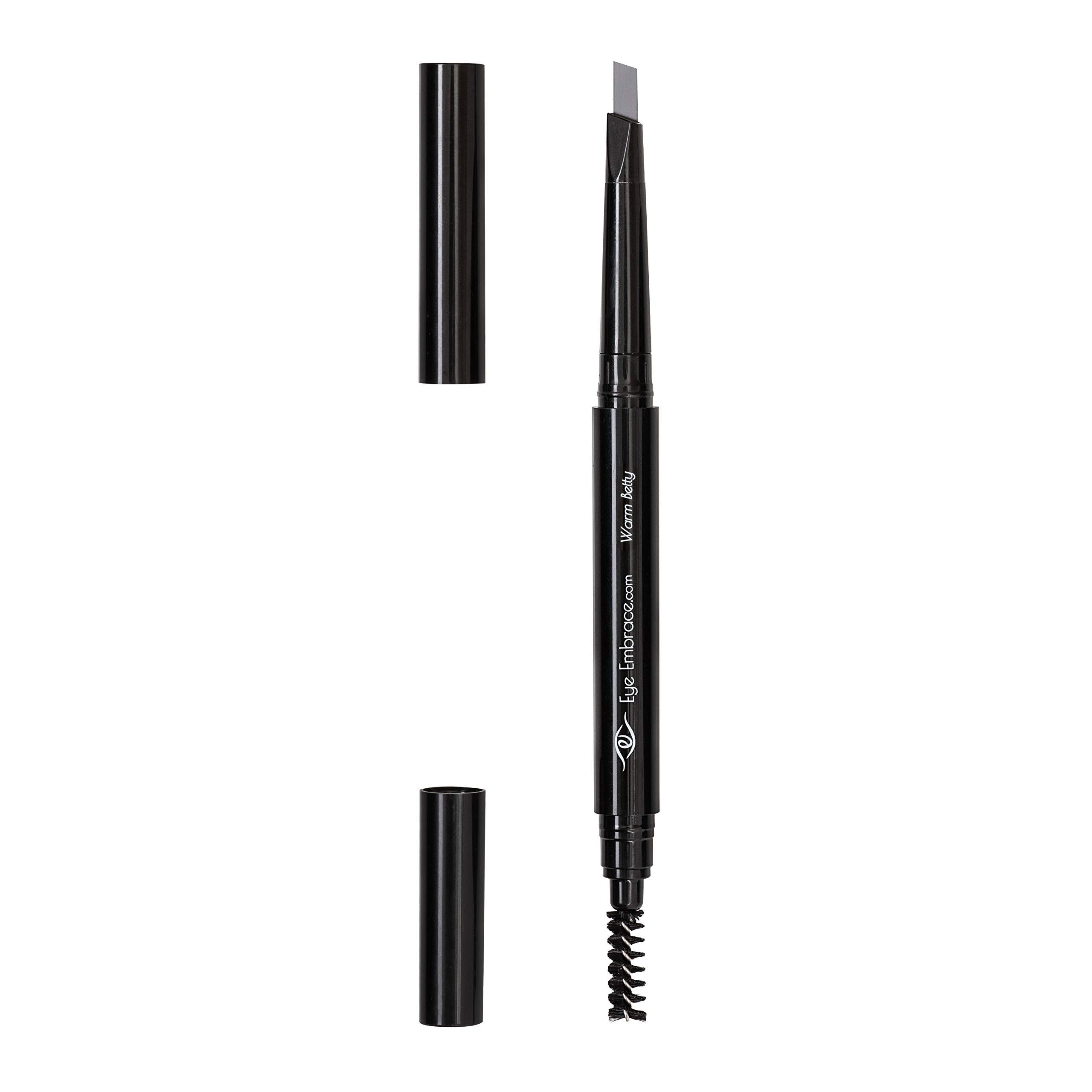 Eye Embrace Eye Embrace Warm Betty: Light Gray Eyebrow Pencil – Waterproof, Double-Ended Automatic Angled Tip & Spoolie Brush, Cruelty-Free