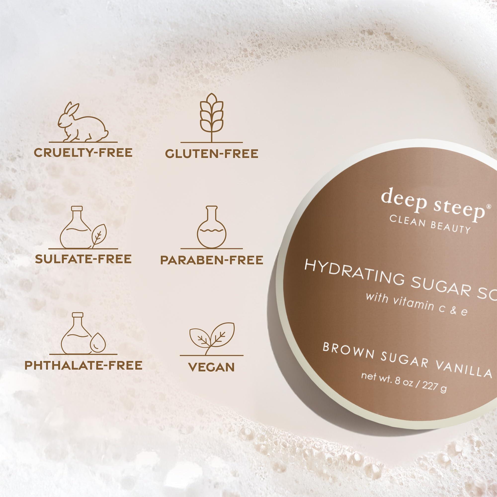 Deep Steep DEEP STEEP Brown Sugar Vanilla Sugar Scrub, 8 OZ