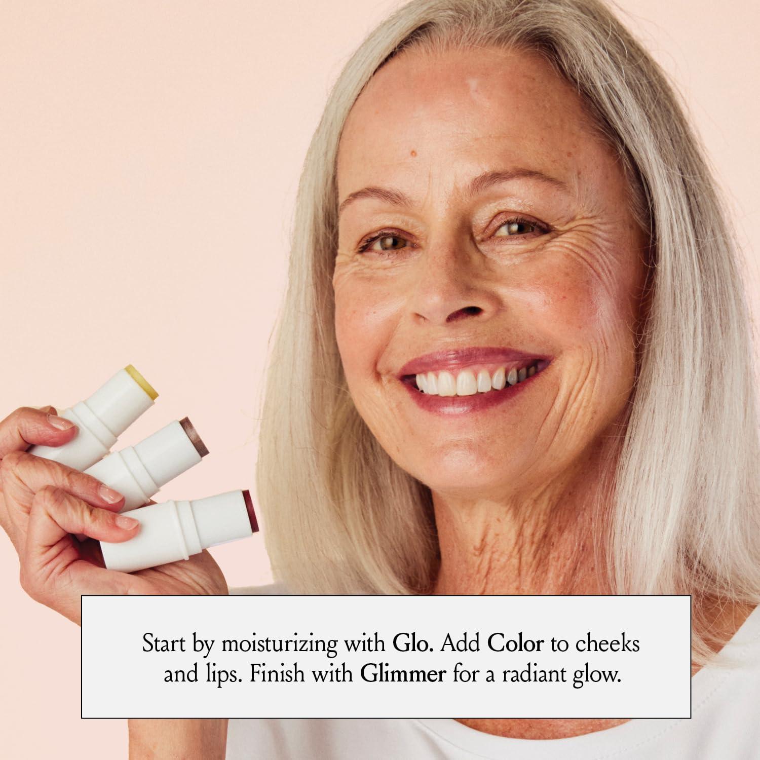 BOOM! by Cindy Joseph BOOM! by Cindy Joseph Boomstick Trio - 3 Pack Boom Makeup Sticks - Blush Stick in Berry, Highlighter Stick & Moisturizer Stick - Multi-Use Vegan Makeup Sticks for Older Women & Mature Skin