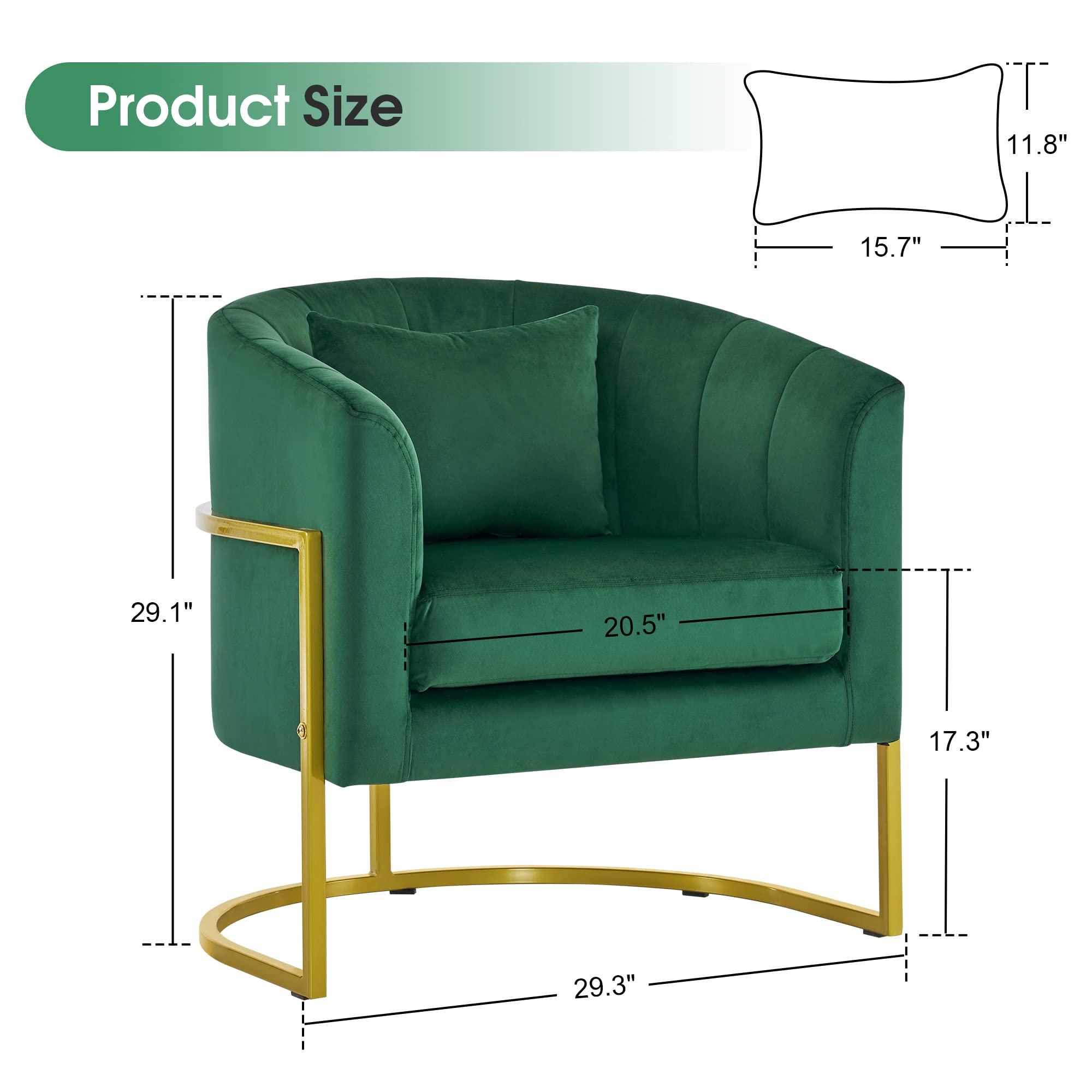 BarberPub BarberPub Living Room Chair, Nail Tech Chair with Cushion, Manicure Armchair for Nail Technician, Spa Salon Equipment for Manicurist, Vanity Makeup Beauty Station 3513 (Dark Green)