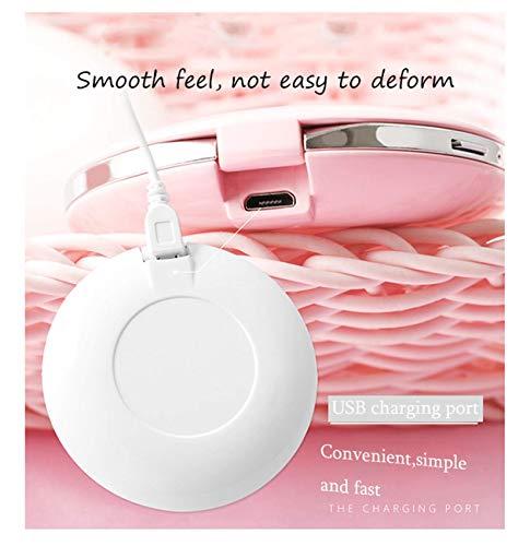 B O B O B O B O Compact Mirror Travel Makeup Mirror Small Portable 1X/3X Magnifying Cosmetic Mirror Rechargeable Lighted Round Foldable Design LED Lighted Makeup Mirror (Pink)