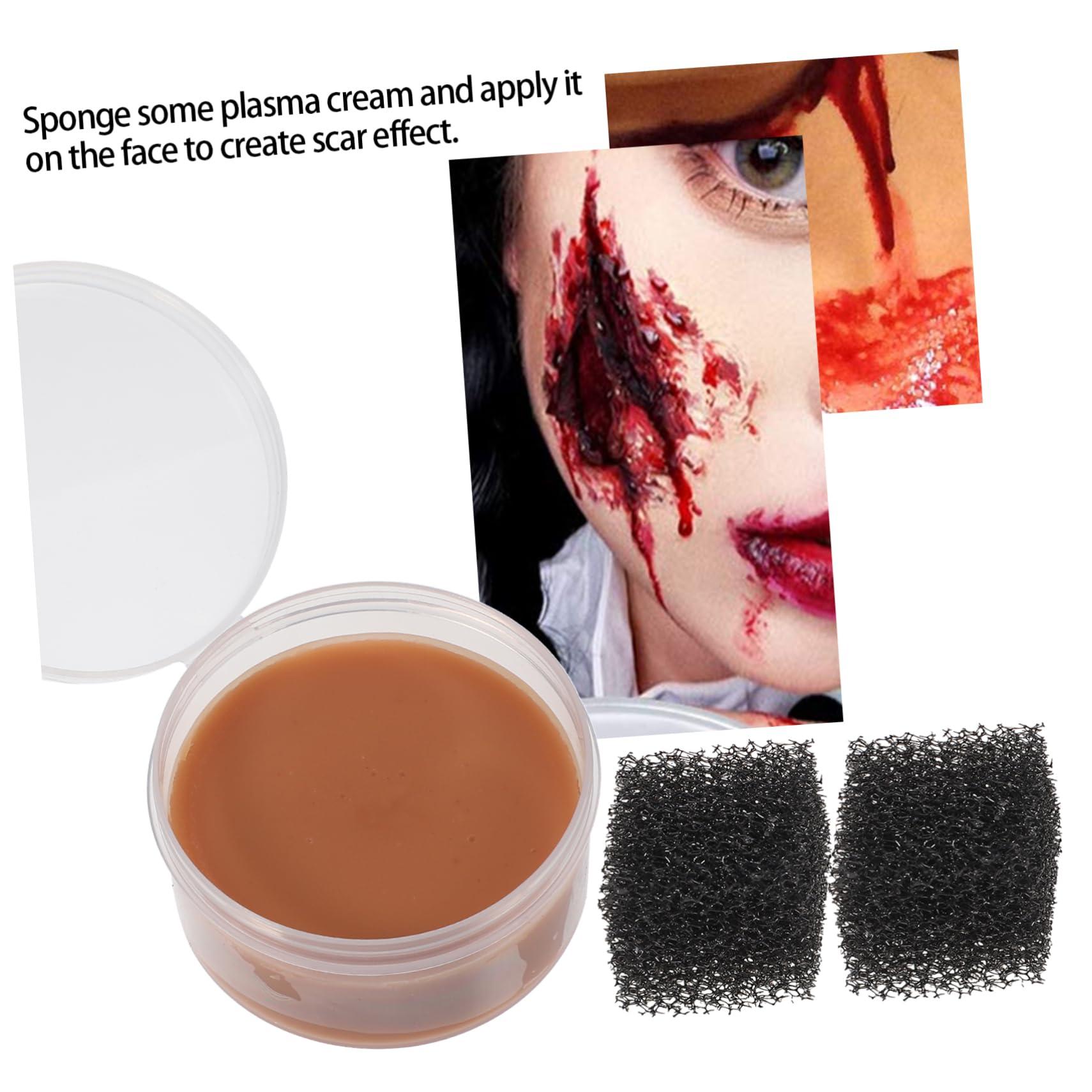 FOMIYES FOMIYES 2 Sets Scar Makeup Set Highlighter Makeup Make up Zombie Makeup Kit Face Spray Makeup Paint Red Paint Stick Clown Makeup Kit Costume Makeup Special Cream Makeup Palette Gel Plastic