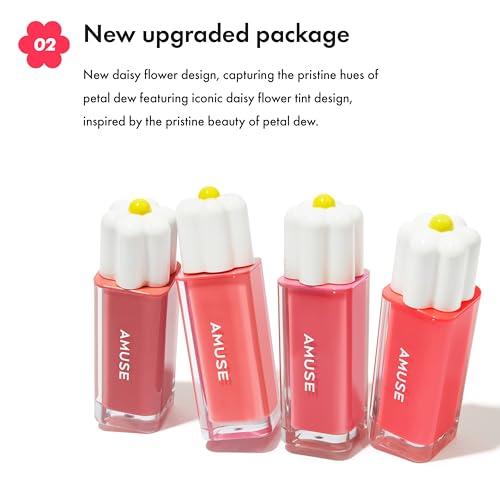 Amuse Amuse SEOUL Daisy Flower Dew Tint 08 AMETHYST | 35% High-moisture Water Tint, Long-lasting, Vitamin E Acetate, Moisturizing, No Peel Off, Lip Treatment, Non Sticky, Korean Lip Tint for Dry Lips