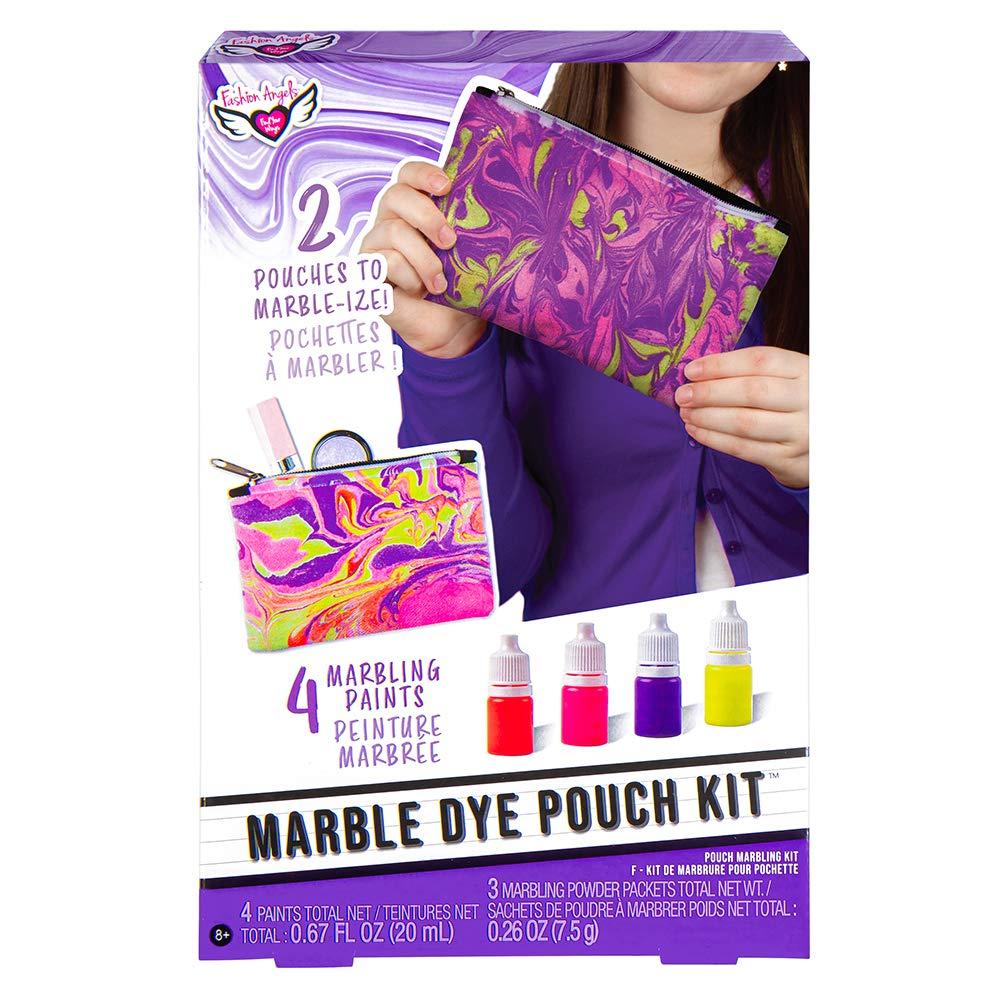 Fashion Angels Fashion Angels Marble Dye Kit 12714, DIY Tie Dye Marbling Paint Kit for Kids with 2 Zippered Pouches, Swirling Tool, Recommended for Ages 8 And Up