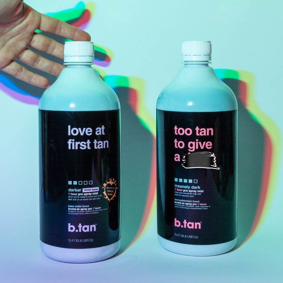B.TAN b.tan Spray Tan Kit | At Home Spray Tanning Kit, Includes Spray Tan Machine, Tanning Applicator Mitt, 8 Fl Oz Solution Mist