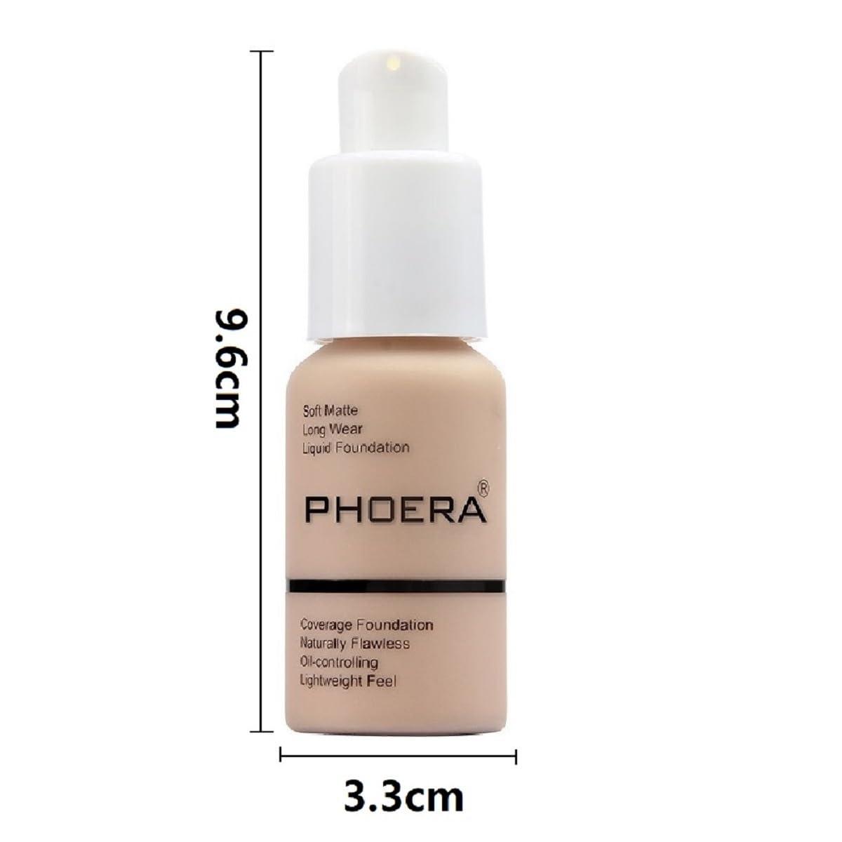 Meifen 2 Pack Matte Oil Control Concealer Foundation Cream,PHOERA New 30ml Long Lasting Waterproof Matte Liquid Foundation (101 Porcelain)