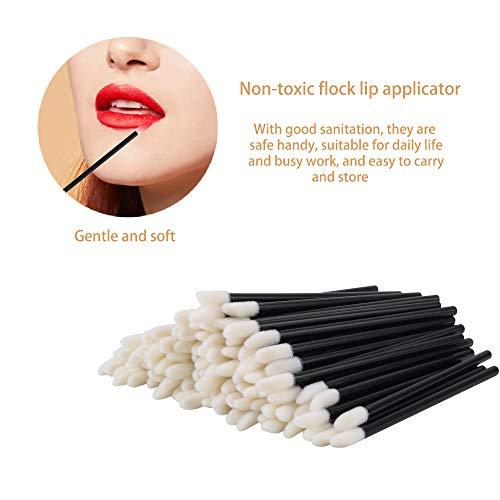Mooerca Mooerca 640PCS Disposable Lip Brushes Make Up Brush Lipstick Applicators Wands Makeup Applicators Brushes Lip gloss Applicators Tester Wands Tool Kits Makeup Beauty Tool Kits Black