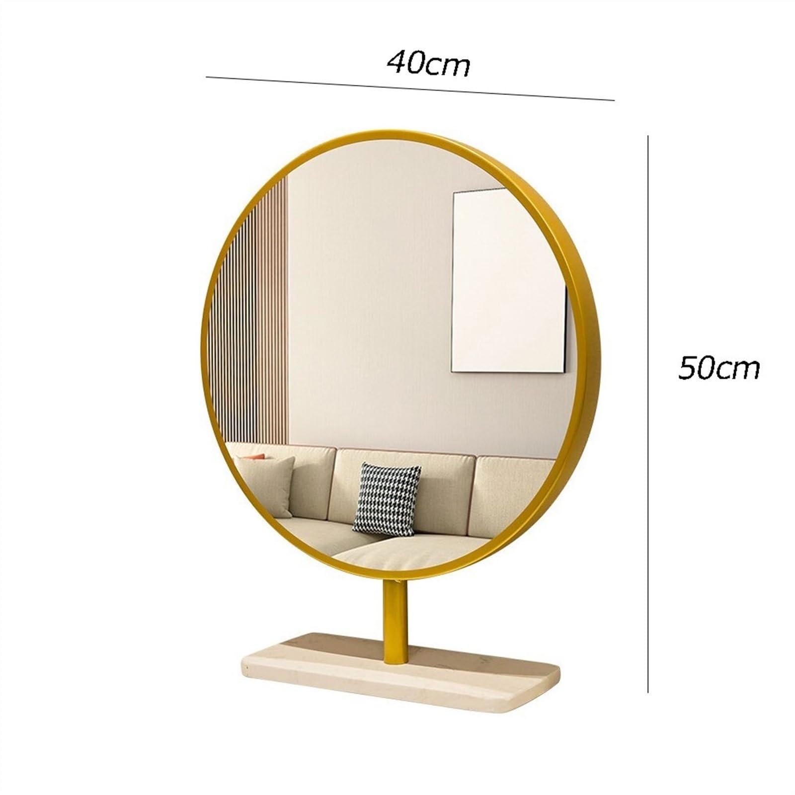 GLigeT GLigeT Vanity Mirror Modern Simple Makeup Mirror Bedroom Countertop Beauty Mirror Light Luxury Iron Large Dressing Mirror Household Cosmetic Mirror