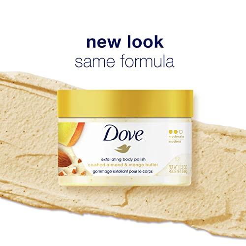 Dove Dove Scrub Crushed Almond & Mango Butter For Silky Smooth Skin Body Scrub Exfoliates & Restores Skin's Natural Nutrients 10.5 oz