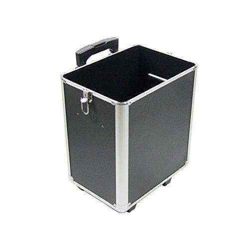 DESIGNSCAPE3D DESIGNSCAPE3D Rolling Makeup Train Case 4 in 1 Cosmetic Makeup Case Large Aluminum Trolley Makeup Travel Case,Compact, Interchangeable, Organized Beauty - Black