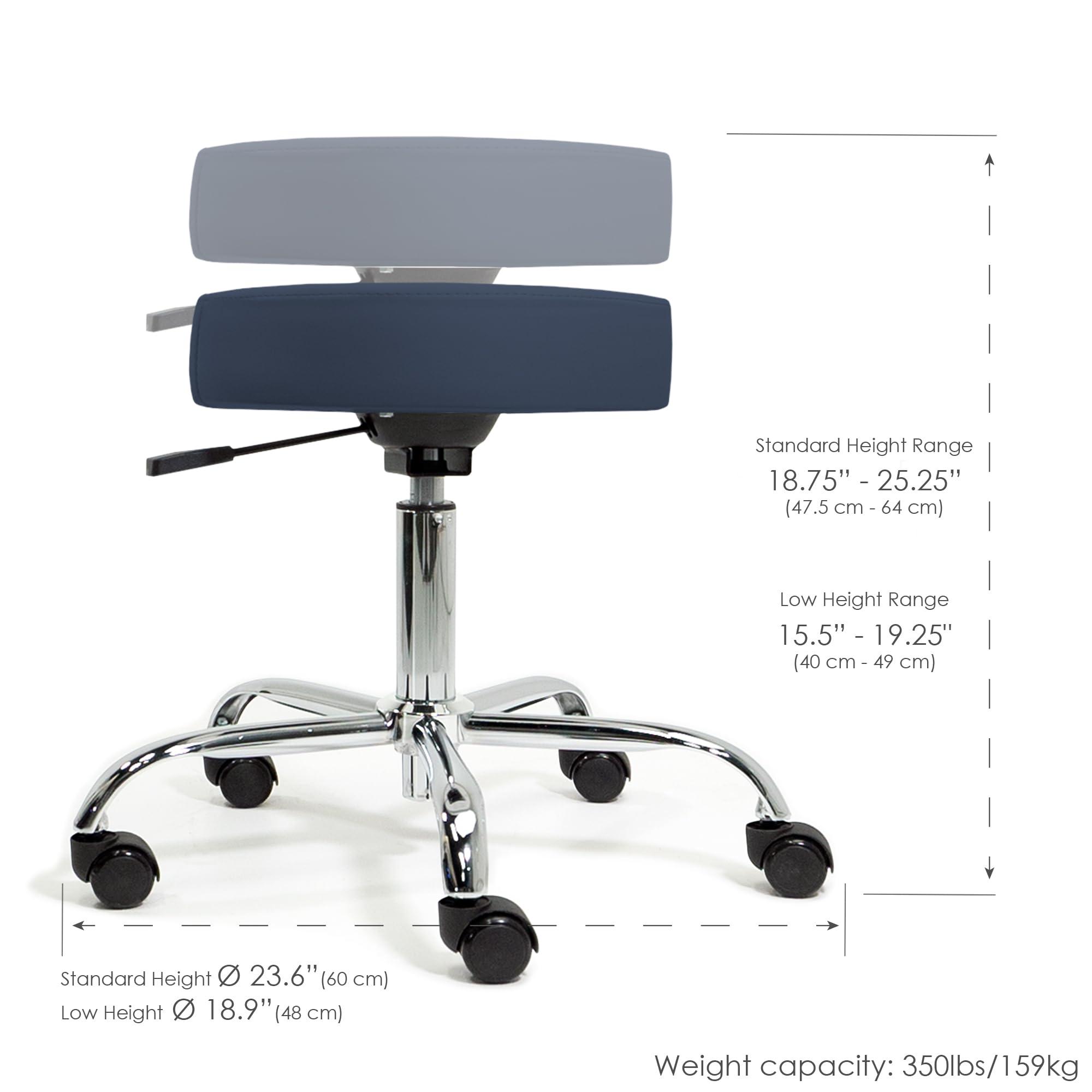 EarthLite EARTHLITE Pneumatic Rolling Stool - Commercial Grade, Adjustable, CFC-Free, No leaking - Spa, Massage & Medical Chair