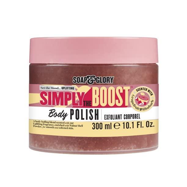 Soap & Glory Soap & Glory Simply The Boost Exfoliating Body Scrub - Smoothing & Buffing Body Scrub - Body Polish with Vitamin B5, Vitamin C, & Vitamin E (300ml)