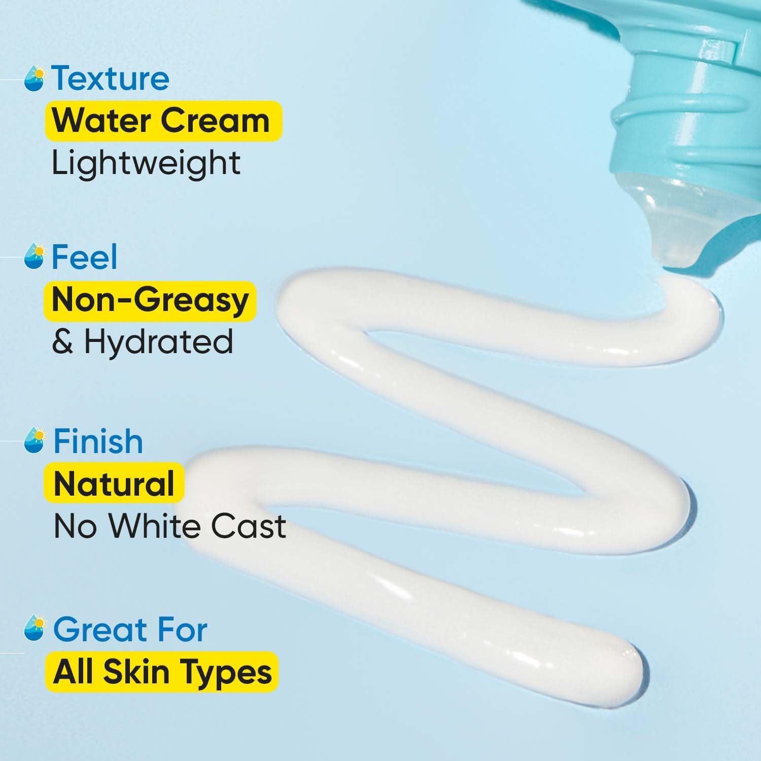 NinthAvenue Basics DTKY Blueberry Hydrate Barrier Repair Sunscreen SPF 50+, PA++++ | For Dry & Sensitive Skin | Non - Greasy Finish | No White Cast | UV & Blue Light Protection | Broad Spectrum | 80g