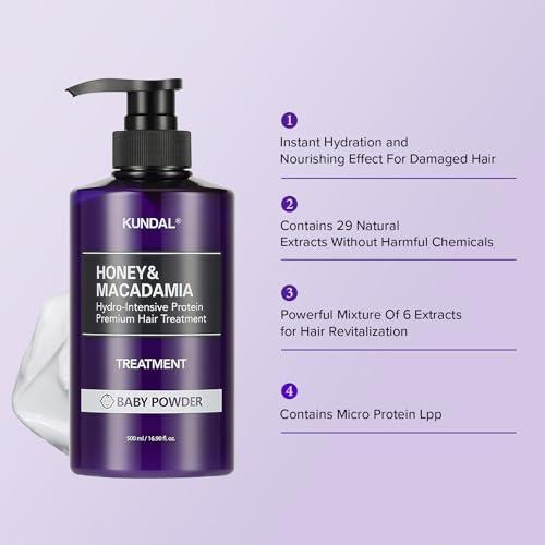 Kundal KUNDAL Honey&Macadamia Hydro-Intensive Protein Premium Nature Hair Treatment(Fuzzy Navel) 500ml