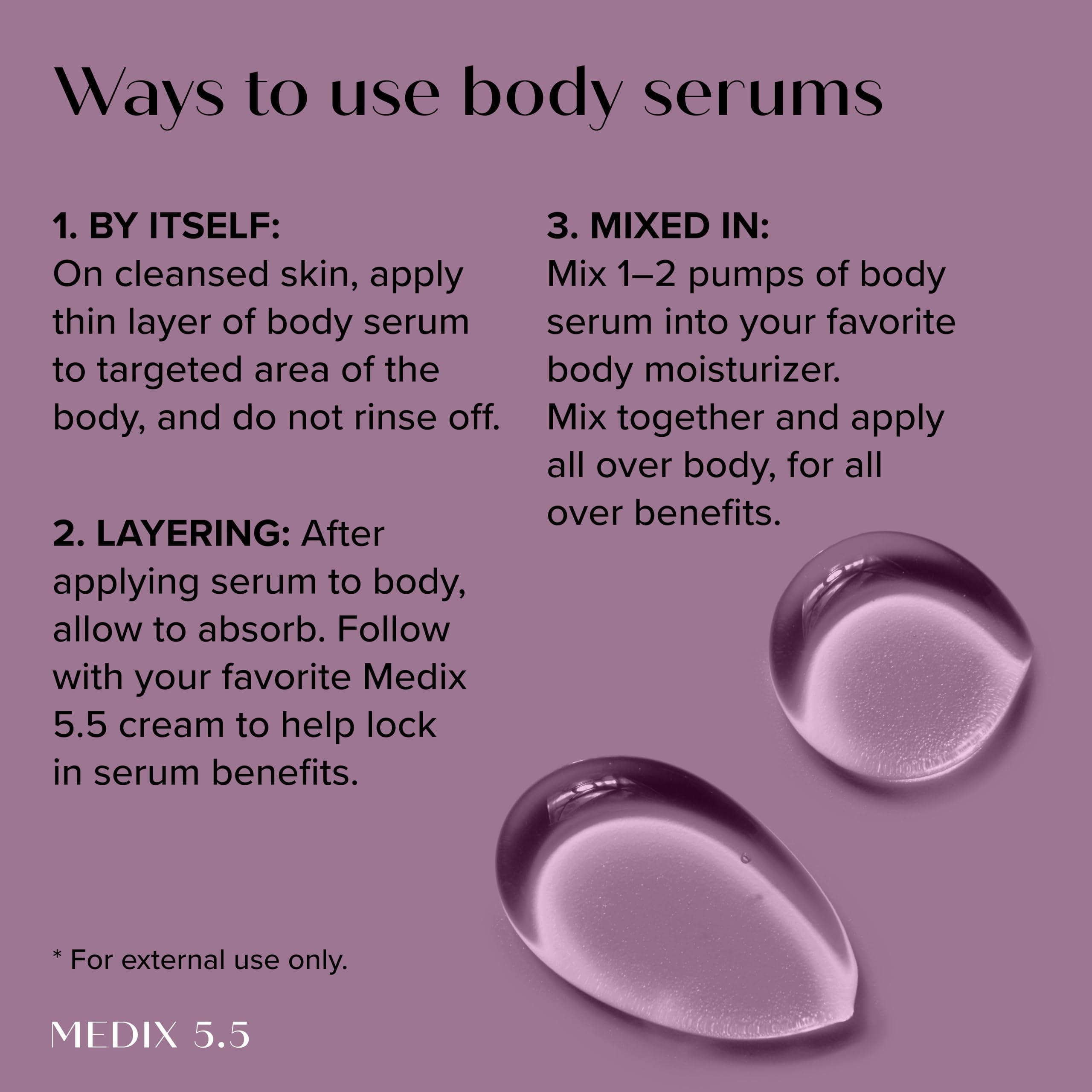 Medix 5.5 Medix 5.5 Anti Aging Body & Face Serum 3PC Bundle, 10% AHA Exfoliating Serum + 3% Hyaluronic Acid Hydrating Serum + 20% Vitamin F Oil Body Booster & Facial Serum For Daily Skin Care Routine