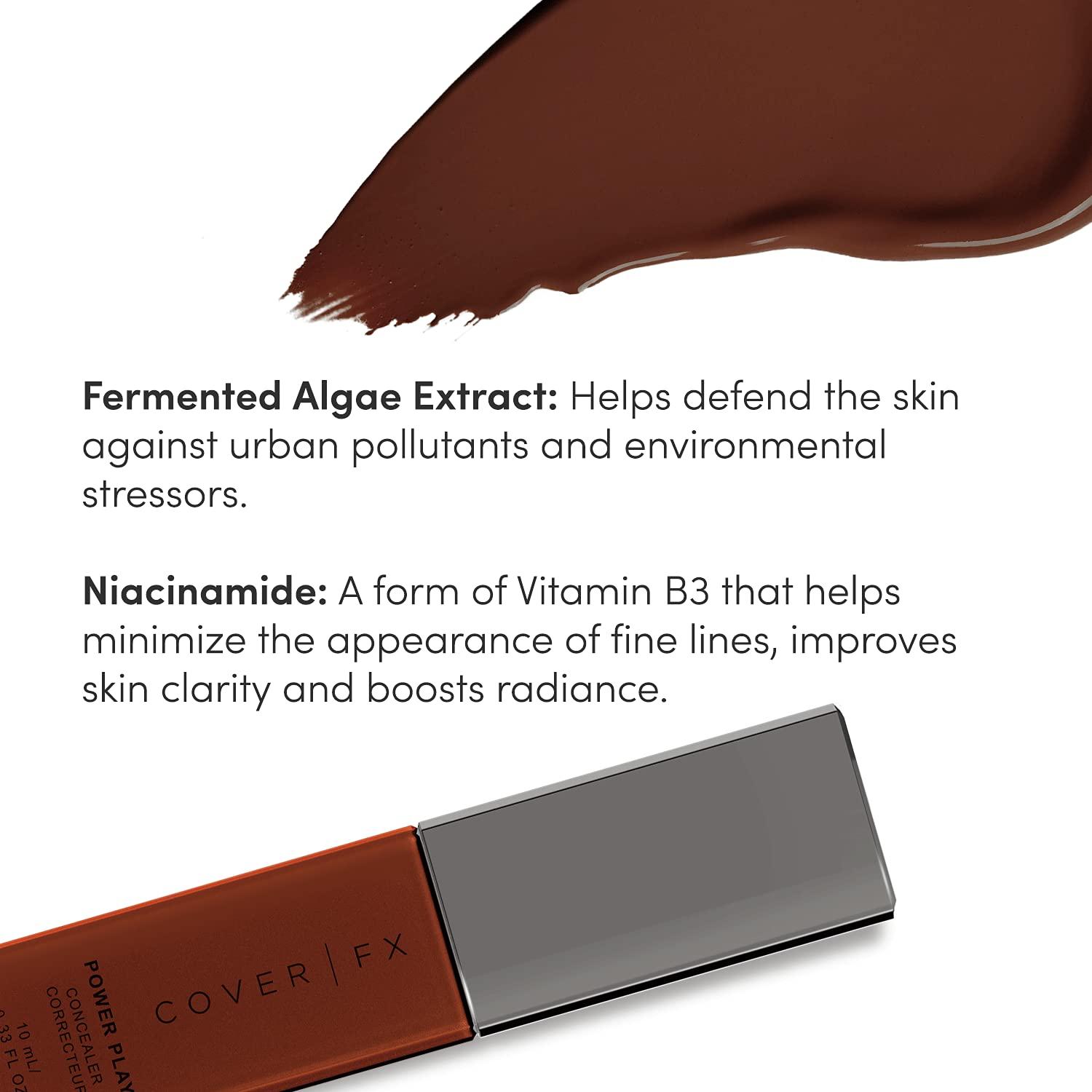 Cover FX Cover FX Power Play Concealer: Crease-Proof, Transfer-Proof Concealer Provide 16-hour Full Coverage with Powerful Pollution Defense - P Deep 5 , 0.33 Fl Oz