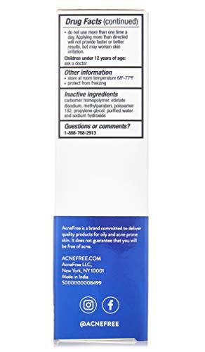 AcneFree Acne Free Adapalene Gel 0.1%, Once-Daily Topical Retinoid Acne Treatment, Dermatologist Developed, Unclogs Pores and Clears Acne, Prevents and Improve Whiteheads and Blackheads, 0.5 Ounce