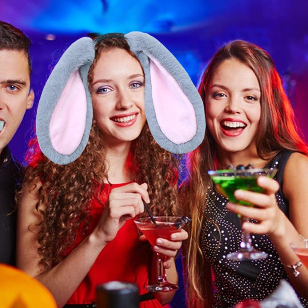 Zcargel Zcargel Puppy Ears Headband Pug Ear Headband Dog Ear Headband Soft Plush Headwear Dog Headband with Dog Ears for Kids Adults