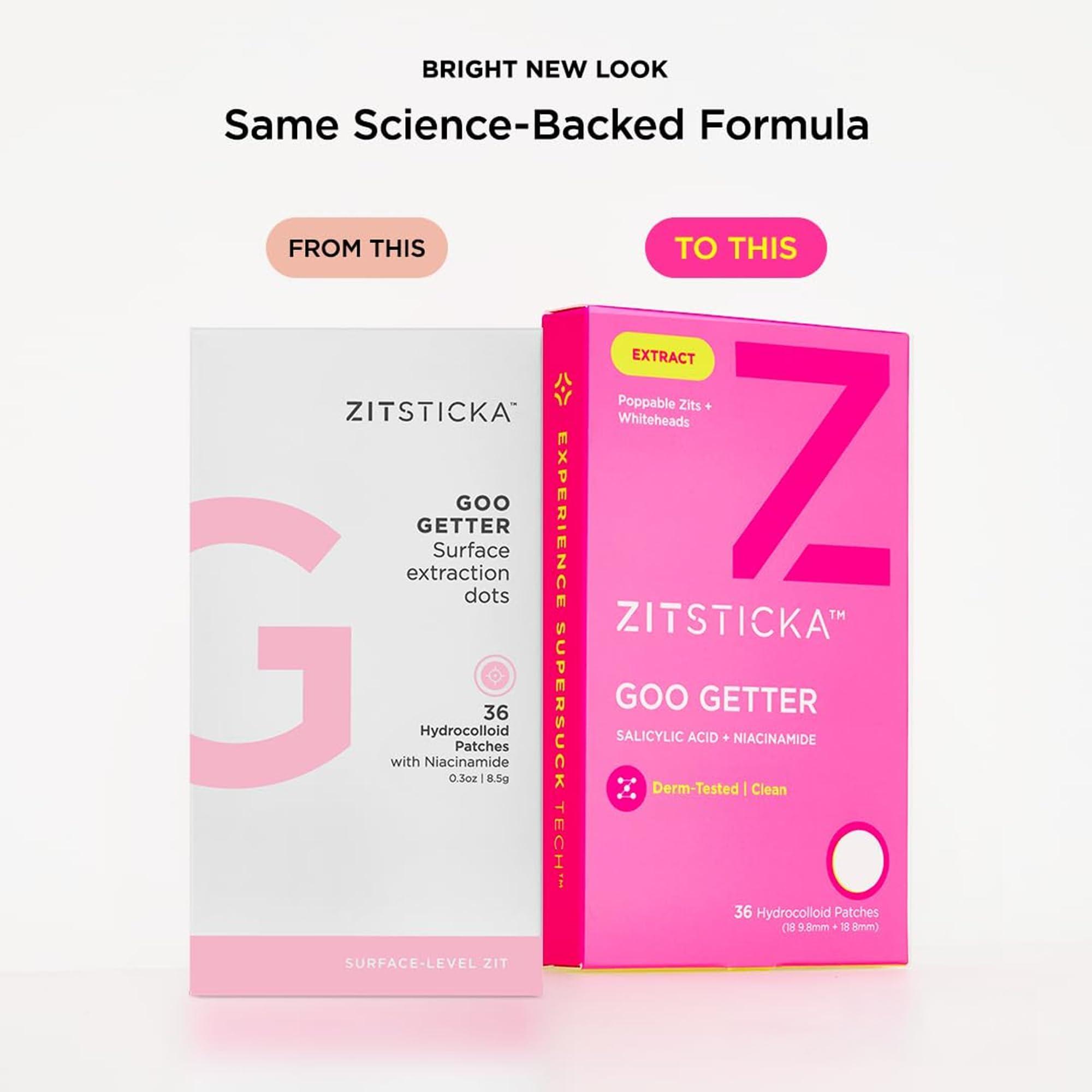 ZitSticka ZitSticka Pimple Patches for Face and Body, Hydrocolloid Patches to Cover Zits, Acne Patches or Zit Spot Stickers, Body Patch (GOO GETTER 36 Pack)