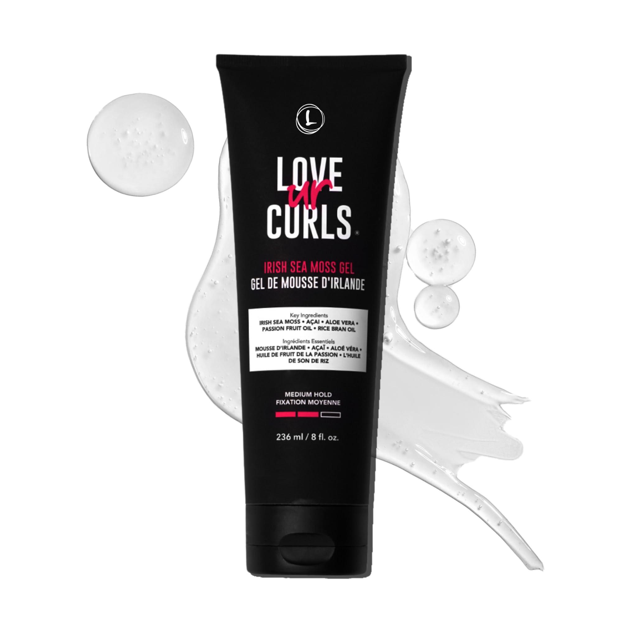 Love Ur Curls Love Ur Curls - LUS Irish Sea Moss Hair Gel, Medium Hold Hair Styling Curling Gel for Defined Curly Hair, Waves & Coils, Vegan, Cruelty Free, 236mL
