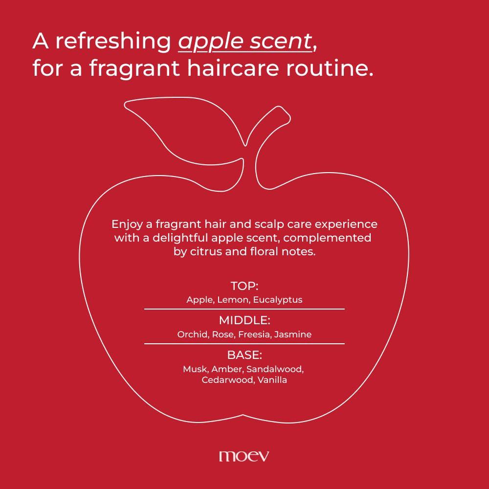 MOEV MOEV ANNURCATIN Shampoo, Biotin Hair Growth Volumizer Korean Anti Hair Loss Shampoo for Women, Build Lift, Natural Sulfate and Paraben-Free Apple Fresh Cleanser, Strengthens Weak Hair 10.14 fl.oz.