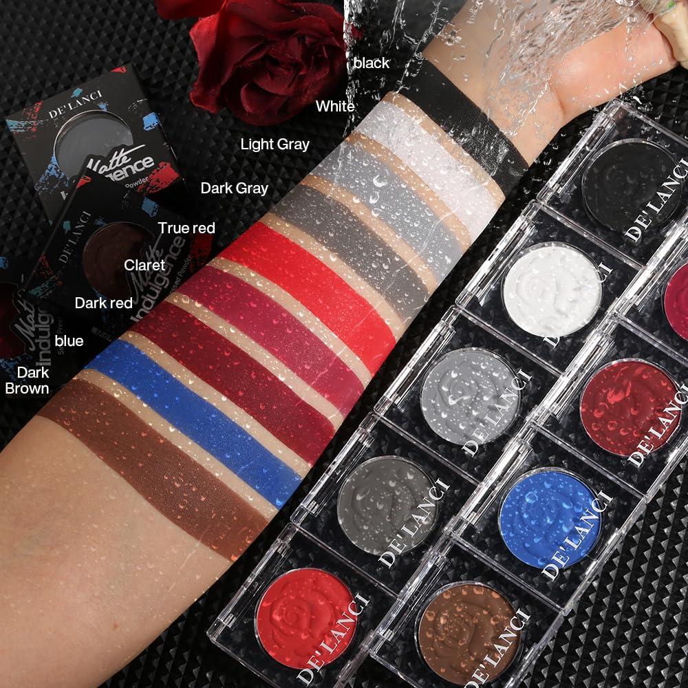 ecofavor ecofavor Burgundy Eyeshadow Single Palette with Applicator Elegant Matte Red Shades for Timeless and Sophisticated Makeup Looks High-Pigment, Long-Lasting, Waterproof Formula - 07